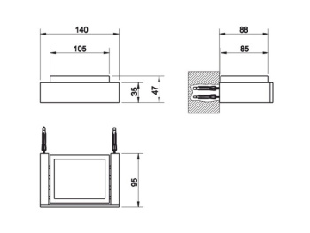 Мыльница Gessi Rettangolo 20801.099 Black Xl