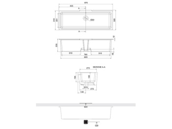 Раковина встраиваемая снизу Scarabeo GAIA-TECH-MIKY 8092