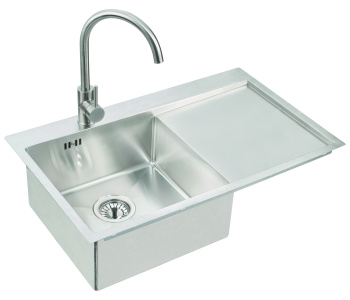 Кухонная мойка Alveus Quarto 30 1124384, в комплекте с сифоном сталь