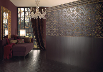 Керамогранит Villeroy&Boch 2880ET36 La Diva черный тюльпан 45x45