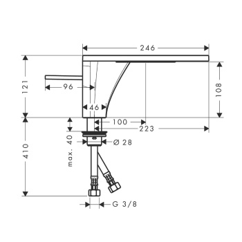 Смеситель для раковины Axor Massaud 18010340 черный