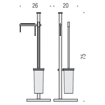 Стойка Colombo Plus 75 хром W4935.CR