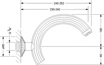 Излив Jorger Cronos 637.11.100.000 chrome