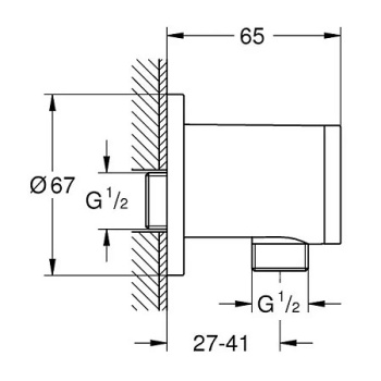 Шланговое подключение для душа Grohe Tempesta 28671001