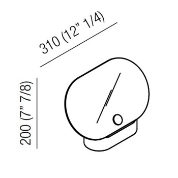 Зеркало с мраморным основанием настольное Agape Constellation 31x20, горизонтальное, мрамор Carrara, белый ACOM0301MC