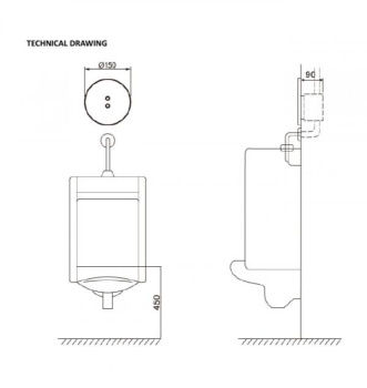 Автоматический встраиваемый Nofer смыв для писсуара 07280.B