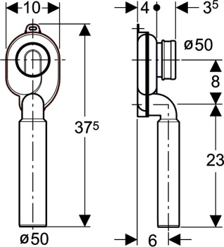 Сифон для писсуара Geberit 152.951.11.1 белый