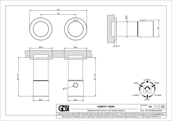 Смеситель для душа Gessi 70036.708 Copper Brushed PVD