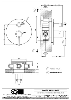 Смеситель для душа Gessi Goccia 44678.279 Matte White