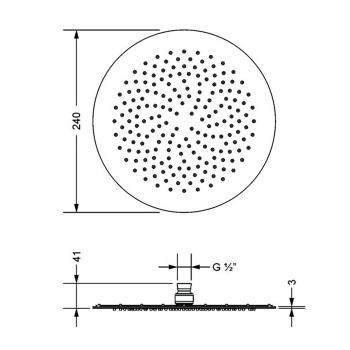 Верхний душ Jorger 649.13.844.000 chrome