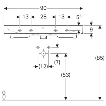 Раковина подвесная Geberit iCon 124090000 белая