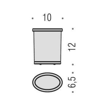 Стакан настольный Colombo Land хром/матовое стекло B2841.CR-VAN