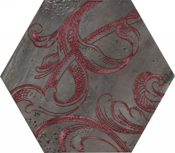 Керамогранит Cir Fuoritono Esagona Fuoridamasco Rosso S/6 24x27.7 см 1073737