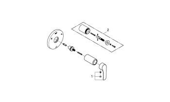 Внешняя часть переключателя GROHE Eurosmart New на 3 положения, хром 19972002