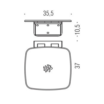 Сиденье для душа Colombo Complementi с креплениями к стене, 160кг, черный B9645.NE
