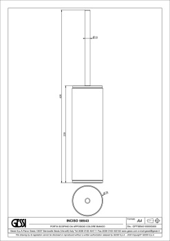 Ершик для унитаза Gessi VENTI20 58543.727 Brass Brushed PVD
