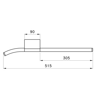 Полотенцедержатель настенный Stella Bamboo 30 см 602/30 хром BT 10000 CR00