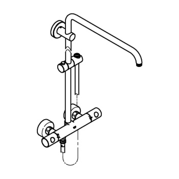 Душевая система с термостатом для настенного монтажа, GROHE Euphoria, хром, 26241000