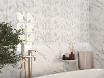 Керамическая плитка Eletto Ceramica Calacatta Grey Decor 24.2x70 см 589122002