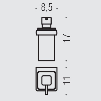Дозатор для жидкого мыла Colombo Lulu подвесной, PVD золото/матовое стекло B9321.HPS-VAN