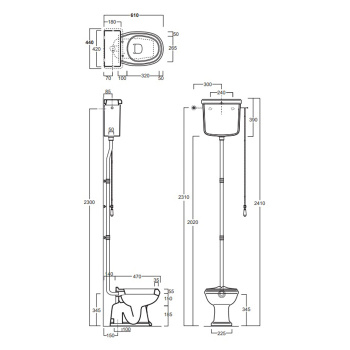 Бачок для унитаза Simas Arcade AR802 nero подвесной черный