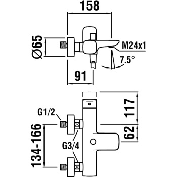 Смеситель для ванны Laufen Cityplus 3.2175.7.004.136.1 Хром