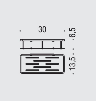 Полочка металлическая Colombo Angolari хром B9641.CR