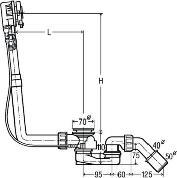 Слив-перелив Viega 727970 хром