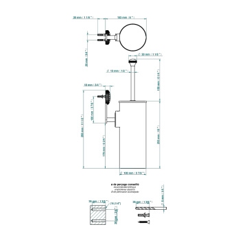 Ершик для унитаза THG Hirondelles A4J-A02-4720C хром