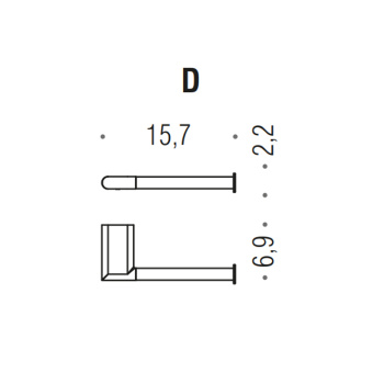 Держатель туалетной бумаги Colombo Mini DX, PVD нержавеющая сталь B4008D.HPS1