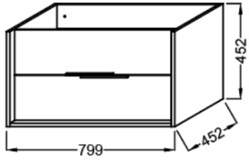 Тумба под раковину Jacob Delafon Vivienne EB1667-E75-E75 коричневая