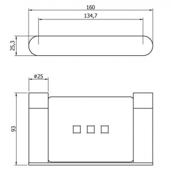 Мыльница Nofer металлическая Verona черная 16875.N
