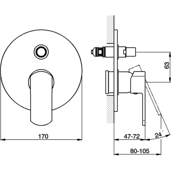 Смеситель для ванны Cisal Roadster хром RR00210021 Акция