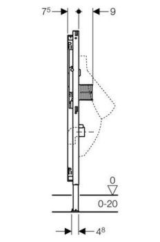 Система инсталляции для писсуаров Geberit Duofix 111.689.00.1 для сенсорных приводов