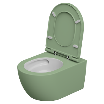 Чаша подвесного унитаза GSG Ceramic Design Like White/Salvia Matt LKWCSOECBI000/031