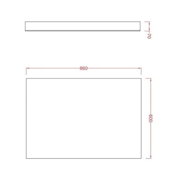 Зеркало Artceram Square 86х60, подвесное ACS010