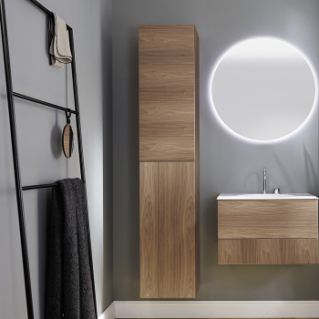 Burgbad Coco Подвесной шкаф 35x35x176 см, коньячный орех HSIU035 L F2855