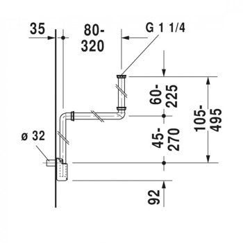 Сифон для раковины Duravit 0050760000 Белый
