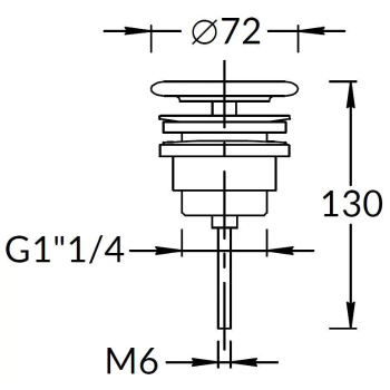 Донный клапан с керамической крышкой Kerama Marazzi DRR.1/WHT