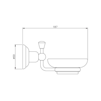 Мыльница подвесная Nicolazzi Onice хром/белый 1487CR09O