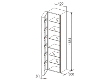 Шкаф-пенал Keuco Elegance 40 31630363602
