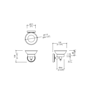 Мыльница Devon&Devon Dorothy керамика белая настенная держатель состаренная бронза/белый DOR401BR