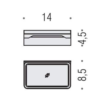 Мыльница подвесная Colombo Forever хром/матовое стекло B2901.CR-VAN