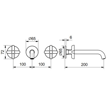 Смеситель для раковины Fantini Icona Classic 53 02 R013B хром