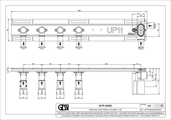Скрытая часть смесителя Gessi Hi-Fi 63025.031 Chrome