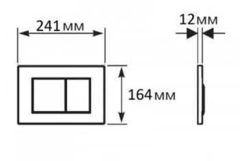 Панель смыва Nofer HYDROSMART 07811.W белая с прямоугольными клавишами