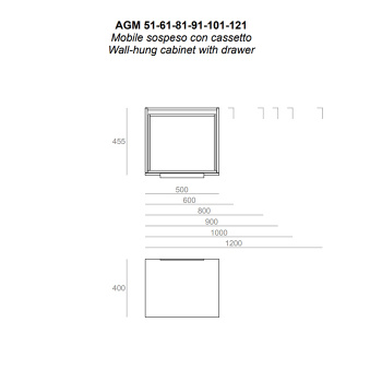 Тумба под раковину подвесная Simas Agile AGM101 LAVA 100x 40 см коричневый