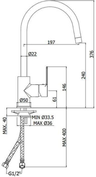 Смеситель для кухни Paffoni Red RED180CR