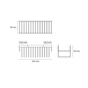 Прямоугольная полка для душа Carimali IlTondo хром 99112-CR