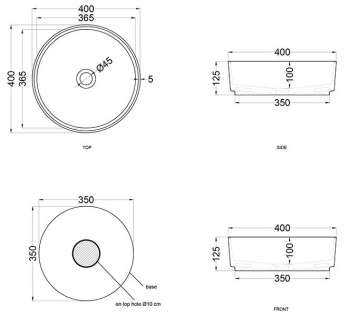 Раковина накладная Cielo Shui Comfort SHCOLAO40 NI 40 см коричневый